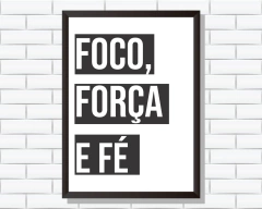 Quadro Foco, Força e Fé - comprar online