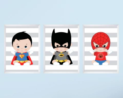 Quadros Super Heróis Bebês na internet