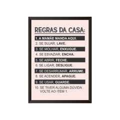 Quadro Regras da Casa