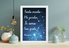 Quadro Sinto muito Me perdoe Te amo Sou grato