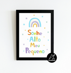 Quadro Infantil Sonhe alto meu pequeno - Ateliê Ana Ávila