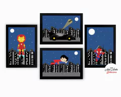 Quadros Super Heróis Baby - comprar online