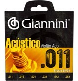 Jogo De Cordas P/ Violão Giannini Acústico Aço 011 - Bronze