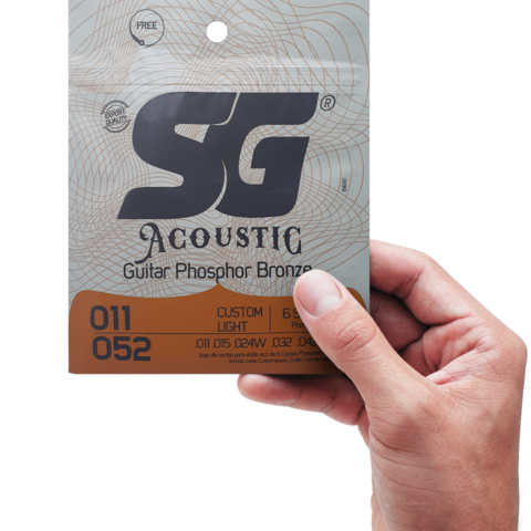 Encordoamento para Violão de Aço 011 Phosphor bronze SG