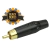 PLUG RCA BLACK SERIES 4MM PRETO/VERMELHO CHIPSCE