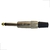 Plug P10 Mono Metal Ponta Gold PR Mesas De Som/Amplificador - Mix Acessorios e Música