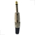 Plug P10 Mono Metal Ponta Gold PR Mesas De Som/Amplificador