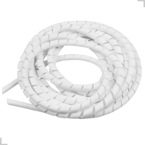 Organizador De Fio 6.4mm Branco 3mt