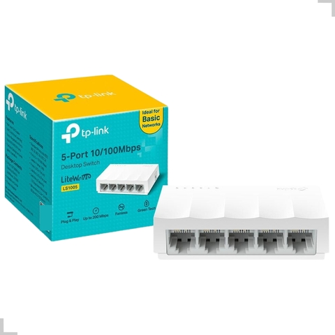 Hub Switch TP-LINK 5 Portas LS1005 10/100 Roteador/Consoles