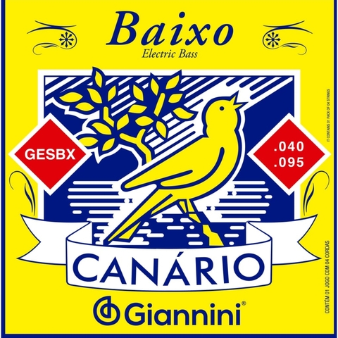 Encordoamento Baixo 4 cordas Giannini Canário .040/.095