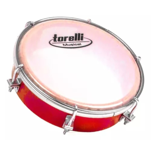 TAMBORIM 6 PELE LEITOSA VERMELHO TORELLI TT404VM