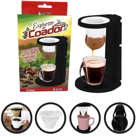Suporte Mini Coador Café Expresso No Coador Dobrável Keita