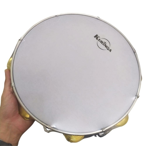 Pandeiro 12Pol Kuringa Macia Formica Torelli Platinela Latão