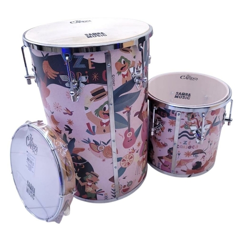 Kit Samba de Roda Zé Carioca Rebolo Repique mão PandeiroPHX