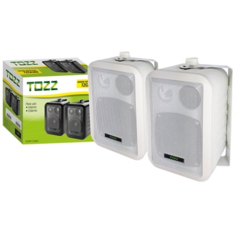 Caixa De Som Ambiente Acústica Tozz 75w Par Som Ambiente