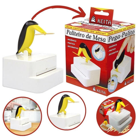 Pega Palito De Dente Pássaro Tucano/pinguim Decorativo Keita