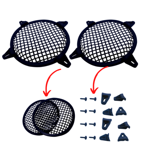 Kir 2 Telas Auto Falante 8 Polegadas Sub Woofer Metálica