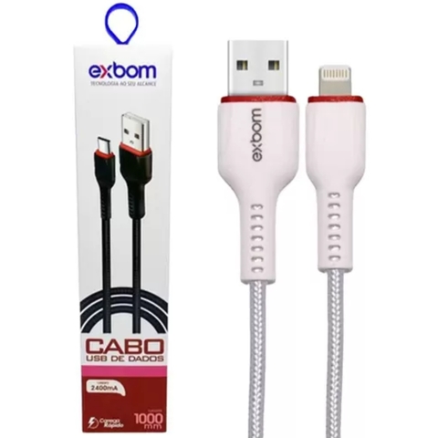 Cabo Usb Compatível iPhone 8 X Xr Xs 11 12 13