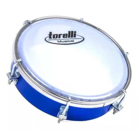 Kit Torelli Tamborim Pele Leitosa Tt404 E Baqueta