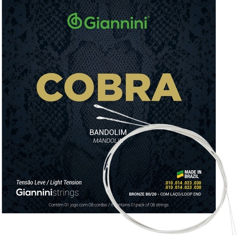 Encordoamento Cordas Bandolim Giannini Cm82l Bronze C Laço