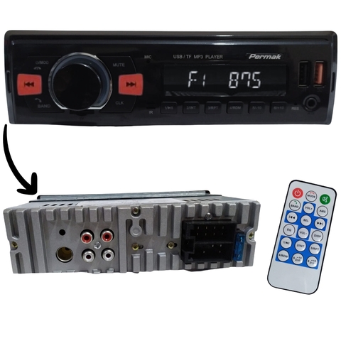 Som Automotivo Bluetooth Radio Mp3 Usb Saída 4x45wrms Permak