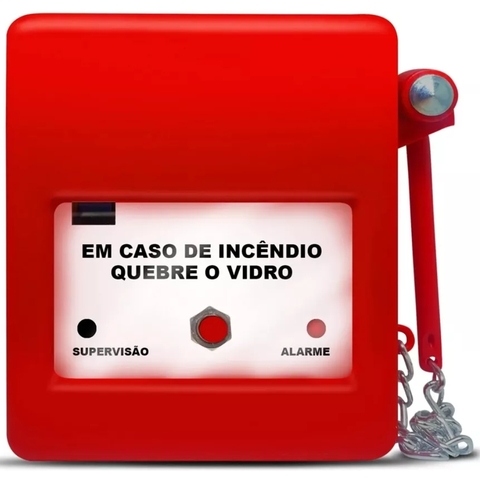 Botoeira De Alarme De Incêndio Com Martelo Supervisão