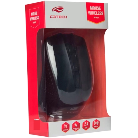 Mouse C3tech Óptico M-W20BK Sem Fio Preto