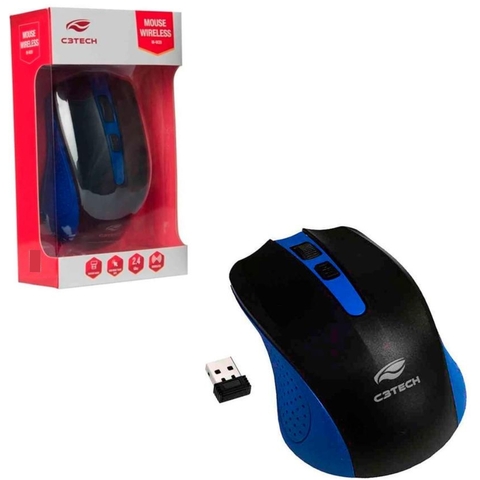 Mouse C3tech Óptico M-W20BL Sem Fio Azul