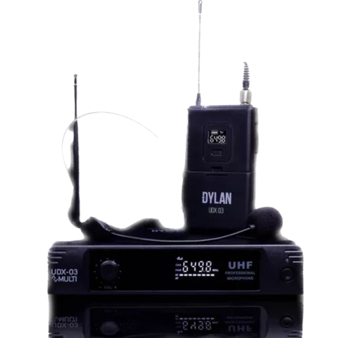 Sistema De Microfone Dylan Sem Fio UDX-03 MULTI UHF