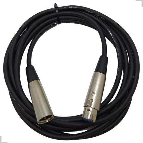 Cabo Microfone XLR/XLR Balanceado Preto MWB 1Mt
