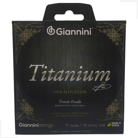7ª Corda Violão Náilon Giannini Avulsa Titanium Tensão Alta