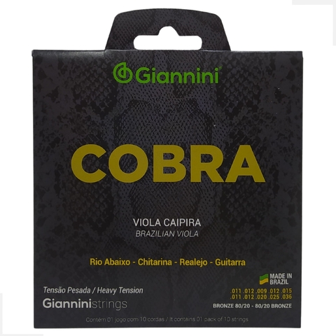 Encordoamento Para Viola Giannini CV82H Cobra Bronze Pesada