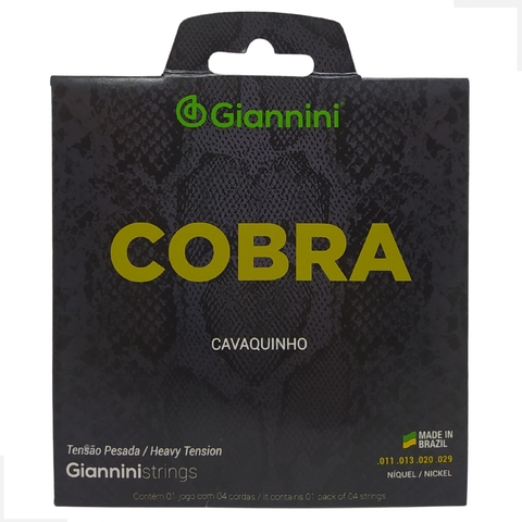 Encordoamento Cavaco Giannini Cobra Pesada Níquel .011/.029