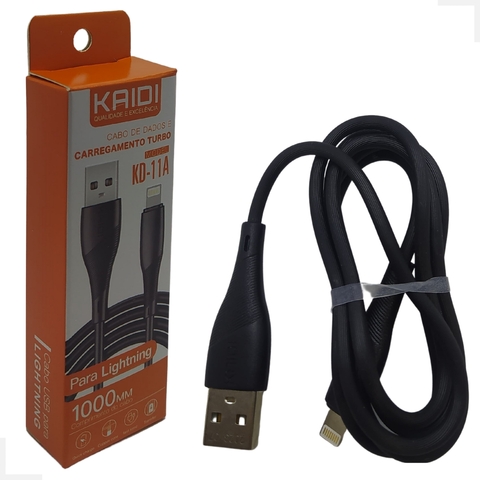Cabo De Dados e Carregamento Turbo/USB Iphone 1Mt KAIDI