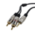 Cabo P2ST + 2RCA Profissional Nylon 1,80 Metros Mxt - Mix Acessorios e Música