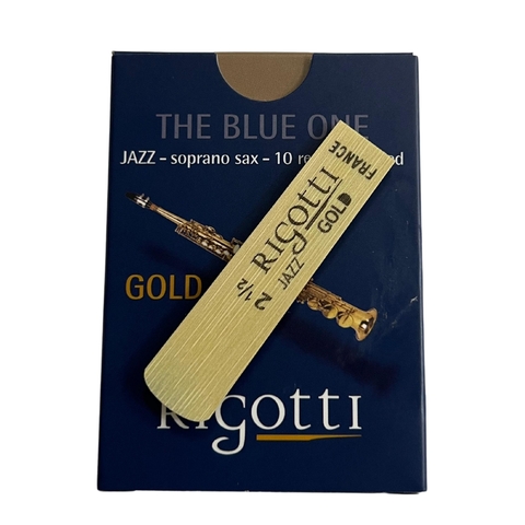 PALHETA SAX SOPRANO 2.5 RIGOTTI JAZZ GOLD STRONG RGJSS25S