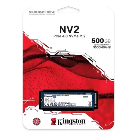 Ssd Nvme Nv2 PCie 4.0 Kingston SNV2S/500G 500GB preto