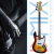 Contra Baixo Elétrico Jazz Bass 4 Cordas Passivo Sunburst na internet