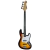 Contra Baixo Elétrico Jazz Bass 4 Cordas Passivo Sunburst