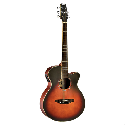 Violão Corda Aço Malibu Eletríco Everest Brown Satin