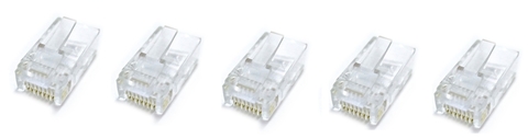 Kit 5 Plug Modular RJ45 Cat-5E