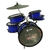 Bateria Infantil Kids Luen Pop Max Azul Com Baqueta + Banco - comprar online