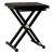Banqueta Almofadada Dobravel Em X Duplo-Preto Vector BQ-100 - comprar online