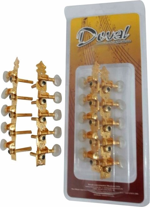 Tarraxa Para Viola Deval Pino Fino Dourada Profissional