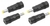Kit 4 Adaptador P4 2.1 5.5mm Fêmea / 1.7 4mm Macho Chipsce