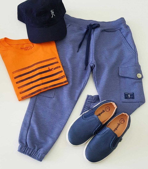 Calça Jogger Infantil Em Moletom Om 221.070