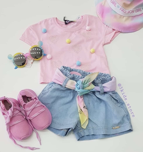 Blusa Infantil Pompons Rosa Kukiê 46805-R