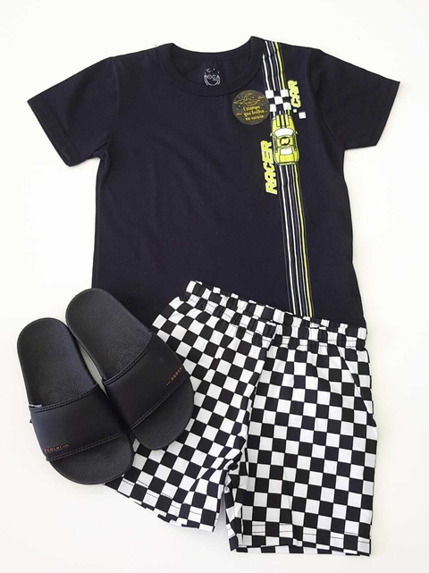 Pijama Infantil Racer Preto Bg 58334p