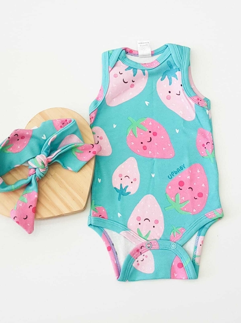 Body Bebê Cavado Moranguinhos Up Baby 43895-2