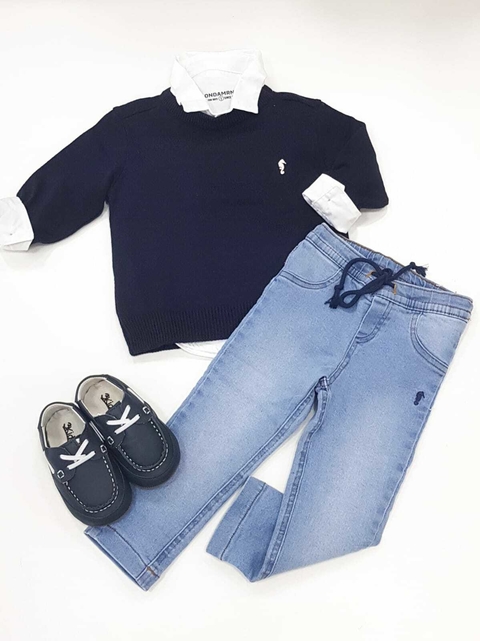 Calça Jeans Infantil Jogger Om 1.009.684